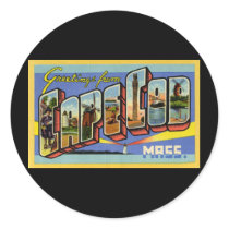 Greetings from Cape Cod Massachusetts Stickers
