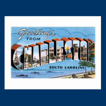 Greetings from Charleston, SC postcards