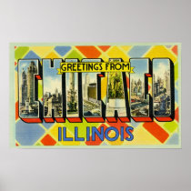 Greetings from Chicago Illinois Poster
