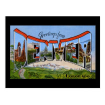 Greetings from Denver Colorado postcards