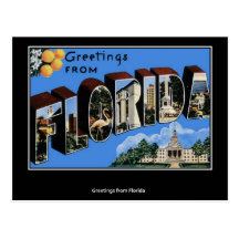 Greetings from Florida Postcard