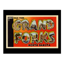 Greetings from Grand Forks North Dakota postcards