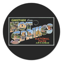 Greetings from Hot Springs! Stickers