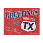 Greetings from Houston Texas Postcard