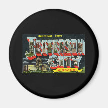 Greetings from Jefferson City Missouri Fridge Magnet