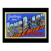 Greetings from Long Beach California postcards
