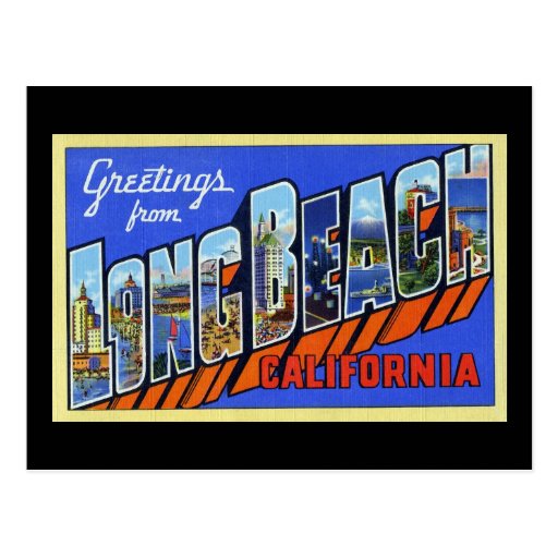 Greetings from Long Beach California Postcards