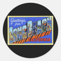 Greetings from Long Beach California Stickers