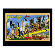 Greetings from Los Angeles California postcards
