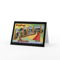 Greetings from Miami Florida Greeting Card