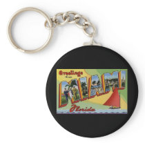 Greetings from Miami Florida Keychain
