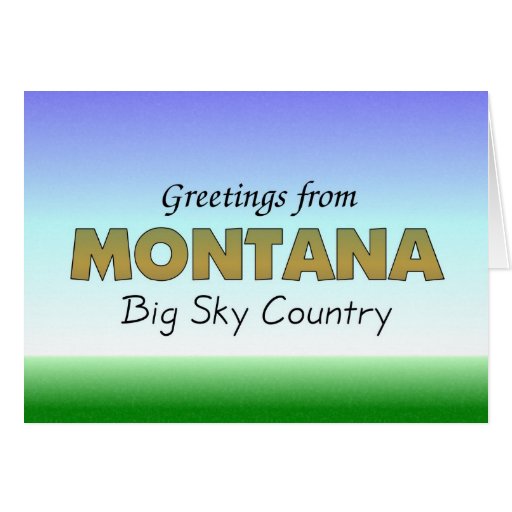 Greetings from Montana Greeting Cards