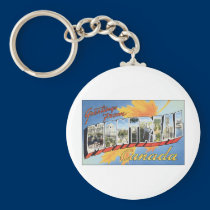 Greetings From Montreal, Canada keychains