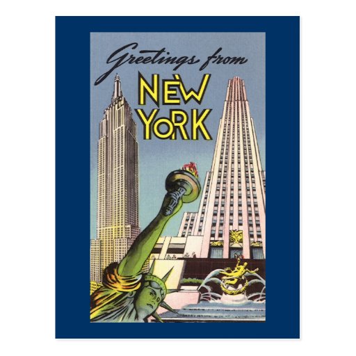 Greetings From New York Postcards