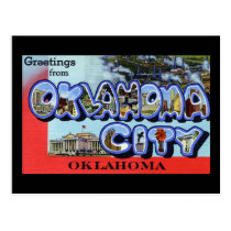 Greetings from Oklahoma City Oklahoma postcards