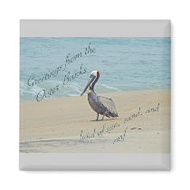 Greetings From Outer Banks OBX NC Refrigerator Magnet