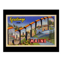 Greetings from Portland Maine postcards
