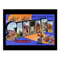Greetings from Santa Fe New Mexico postcards