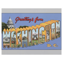Greetings From Washington D.C., Vintage Full Color Flyer
