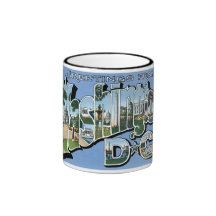 Greetings from Washington D.C.! Vintage Post Card Mug