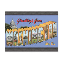 Greetings From Washington D.C., Vintage Post Card