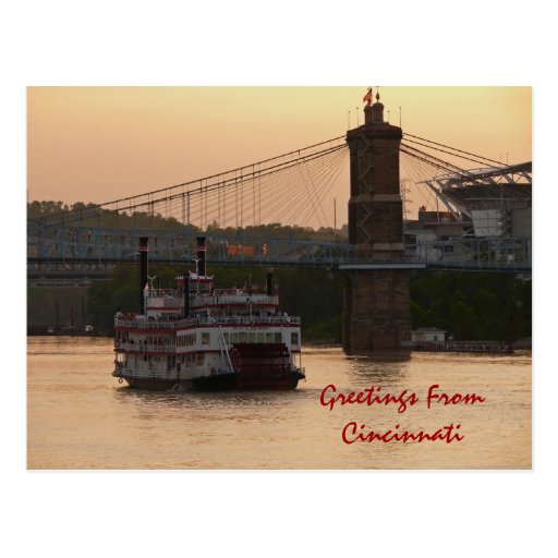 Greetings FromCincinnati Post Card