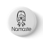 Greetings - Namaste Pinback Buttons