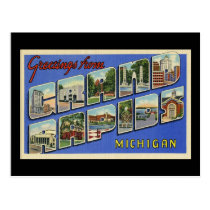 Greetings of Grand Rapids Michigan postcards