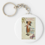 Greetings on Washingtons Birthday Keychains