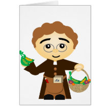 Gregor Mendel Greeting Card