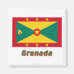 Grenada Flag with Name Fridge Magnets