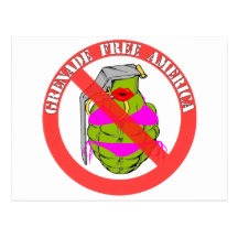 Grenade Free America Postcards