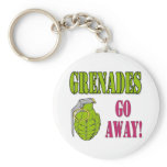 Grenades Go Away Key Chain