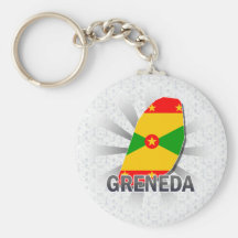 Greneda Flag Map 2.0 Keychain