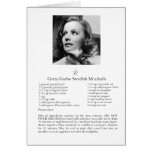 Greta Garbo Swedish Meatball Card