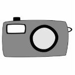 Grey and Black Camera. On White. Custom photo sculptures
