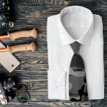 Grey and Black Camouflage Necktie