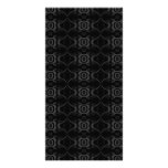 Grey and Black Stylish Flower Pattern. Photo Greeting Card
