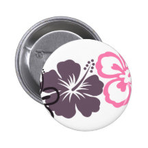 grey and pink hibiscus Hawaiian  theme