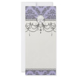 grey and purple damask rack cards