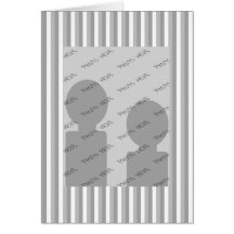 Grey and white stripes. Pattern. Greeting Cards