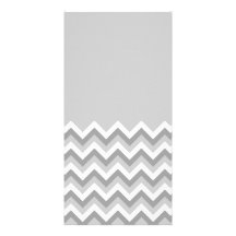 Grey and White Zig Zag Pattern. Part Plain Grey. Photo Cards