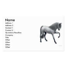 Grey Andalusian Horse Business Card