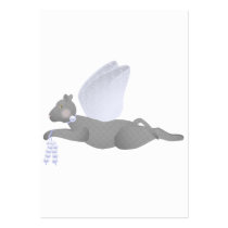 Grey Angel Cat With Blue Wings