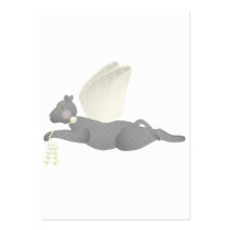 Grey Angel Cat With Yellow Wings