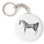 Grey Arabian Stallion Keychain