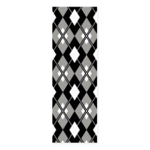 Grey Argyle Bookmark Business Card Template