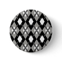 Grey Argyle Preppy Button