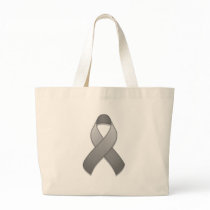 Grey Awareness Ribbon Bag