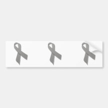 grey awareness ribbon bumper stickers
